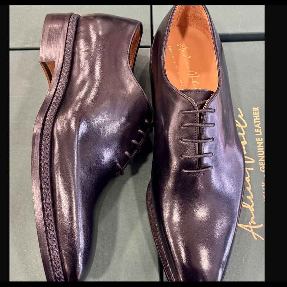 Men's Black Leather Dress Shoes